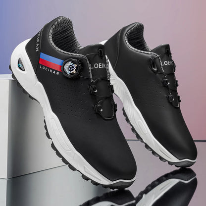 Men's Golf Shoes: High Quality, Non-Slip Sports Sneakers with Swivel Button for Maximum Comfort!