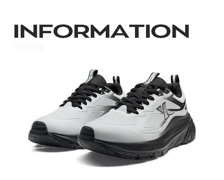 Xtep Men's Running Shoes Lightweight Breathable Shock Absorption Wear-Resistant Durable Cushioned Sneakers 875419110002