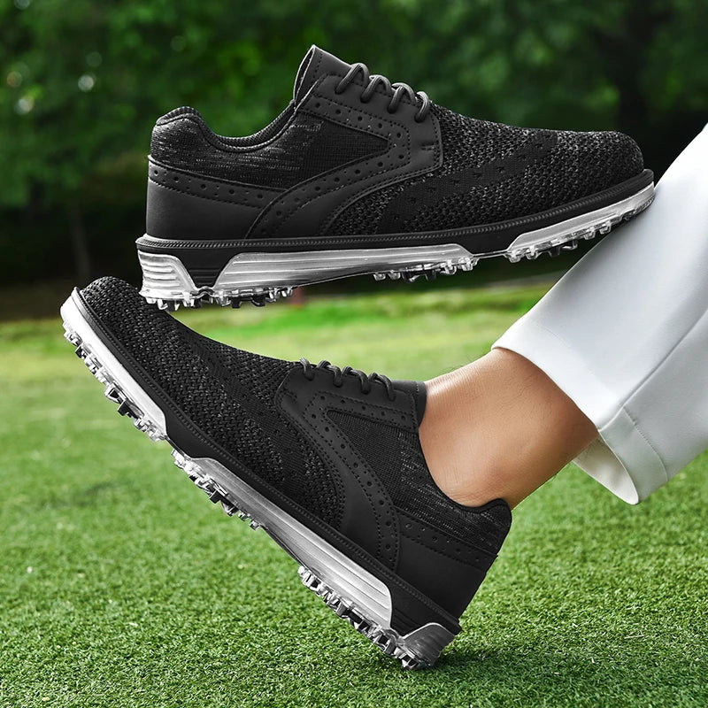 LiXingMing golfski čevlji za moške, sivi, velike velikosti do 48#, zračni čevlji s špicami, športni čevlji za golf, čevlji za trening za najstnike, čevlji za trenerje golfa