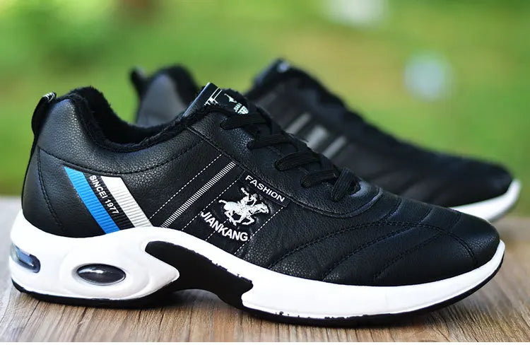Pánské kožené tenisky Ležérní univerzální obuv Outdoorová protiskluzová běžecká obuv Módní pánské tenisky Zapatos Homme
