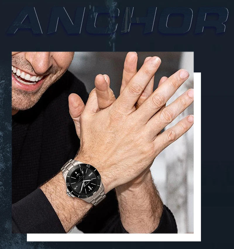 NORTH EDGE ANCHOR 42MM Men Mechanical Wristwatch Luxury Sapphire Glass MIYOTA 8215 Automatic Watches 10bar Waterproof Watch Men