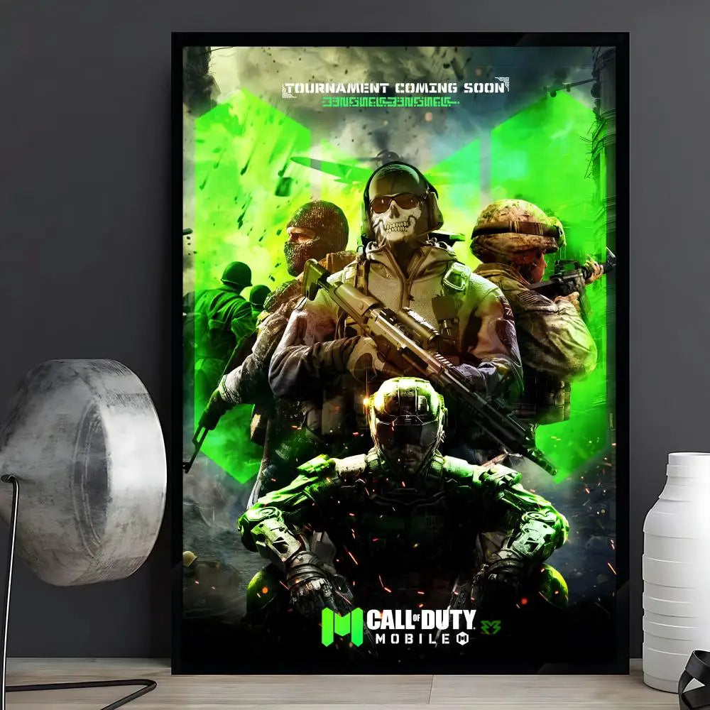 game Call of Duty Poster Posters Anime Room Decor Decoration Movie Backpack Wall Interior Music Wall Art