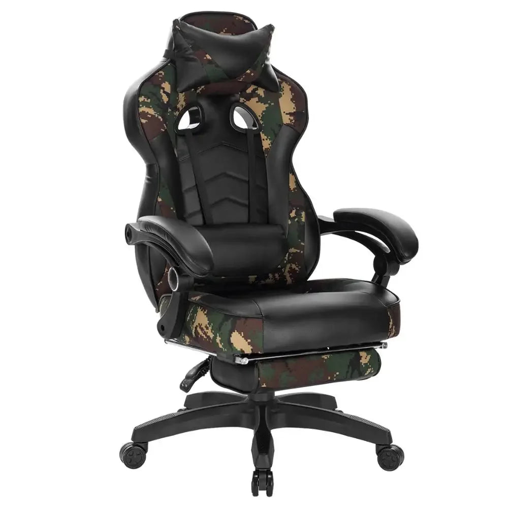 WOLTU Gaming Chair Office Computer Chair Desk Racing Chair Sports Seat with Headrest Lumbar Cushion with Footrest