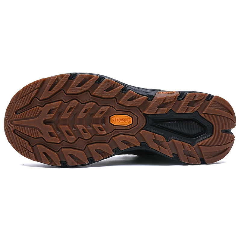 ‌Hikeup Men's Outdoor Hiking Shoes Lightweight Energy Return Trekking Walking Sports Shoes with Strong Grip & Support