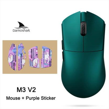 Mouse de gaming Darmoshark M3 V2 Double 8K, wireless, tri-mode, 26K DPI, senzor PAW3395, mouse macro pentru gaming, pentru mâini mari, computer, laptop și PC