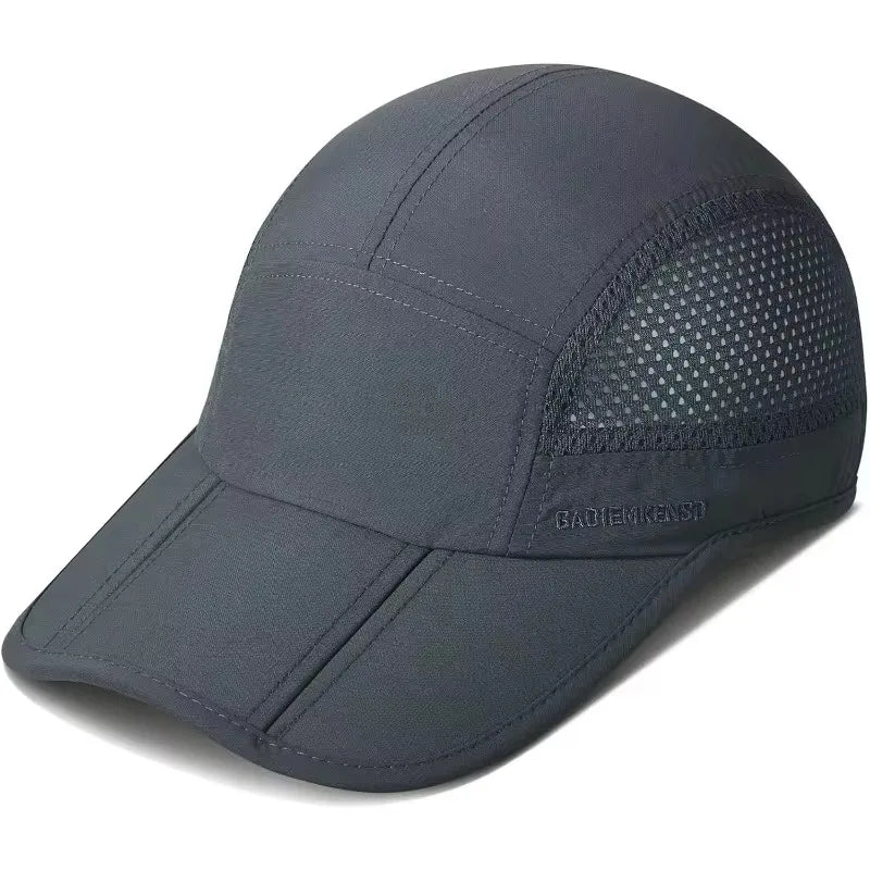 GADIEMKENSD Quick-Drying Foldable Portable Baseball Caps For Men Summer Sea Wave Embroidery Unisex Sport Sun Hats Snapback Cap