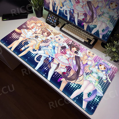 Nekopara XXL Home HD Computer Desk Mouse Anime Large Mouse Pad Office Laptop Computer Desktop Mat Game Accessories Tech