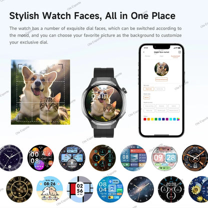 2025 GPS Smartwatch for Men  HD AMOLED Display, Bluetooth Calling, Heart Rate Monitor, GPS Motion Tracking & Waterproof Design