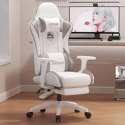 AOLIVIYA Gaming Reclining Office Chair Home Computer Rotating Lifting Backrest Internet Cafe E Sports Game Seat With Footrest
