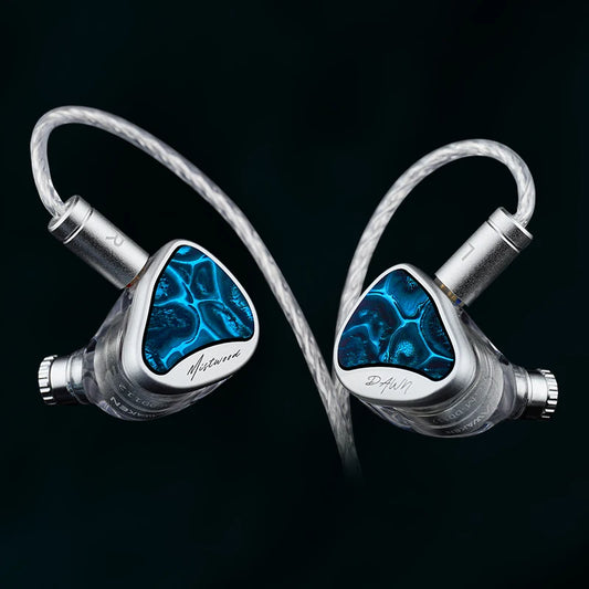 INAWAKEN Dawn Mistwood In-Ear Monitor avec transducteur à diaphragme diamant-or de 11,2 mm et cavité ergonomique imprimée en 3D
