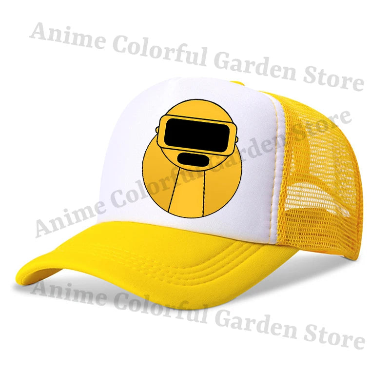 Sprunki Parent-child Baseball Cap Anime Cartoon Hip Hop Flat Caps Men Women Kids Summer Fashion Sunshade Breathable Hats Gifts