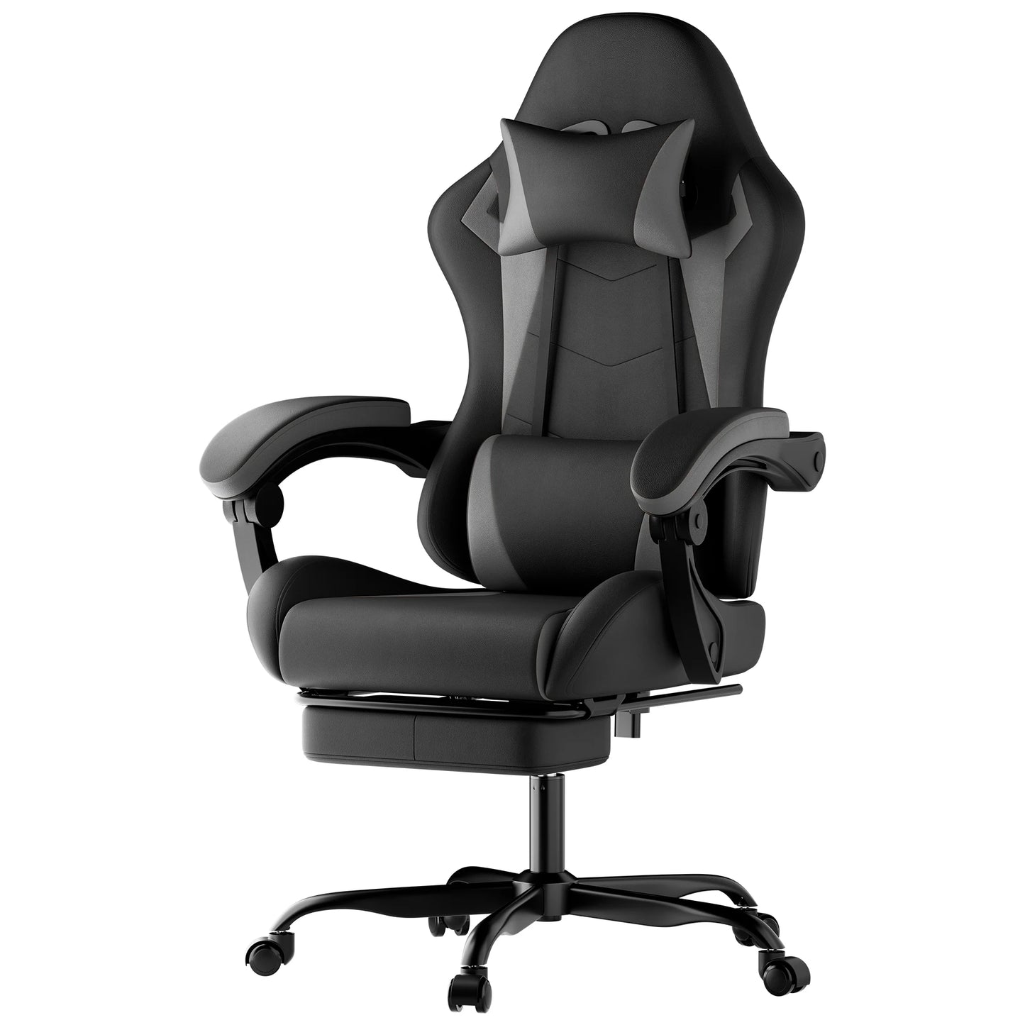 Ergonomic Gaming Chair with Lumbar Support and Headrest, Height-Adjustable Gaming Chair, PC Chair for Adults, Girls, and Boys