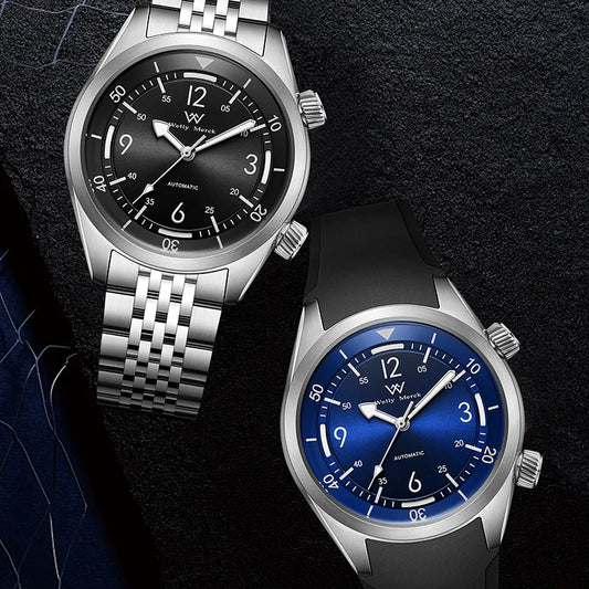 WM Watch Automatic Mechanical Watches Water Resistant Classic Casual Business Man Watch Welly Merck WM089M