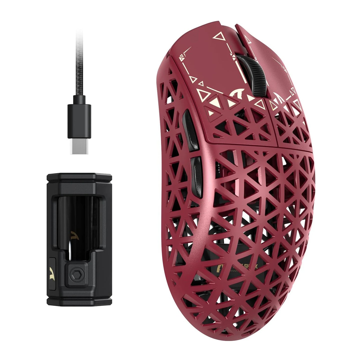 ATTACK SHARK R5 Ultra 8K Carbon Fiber kabellose Gaming-Maus mit 42000 DPI-PAW3950 MAX Sensor – 39g ultraleicht für Win/Mac