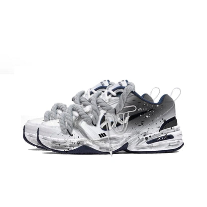 Personalizované tenisky Nike Air Monarch 4 s dekonstruovaným designem ve stylu rozstříknutého inkoustu, protiskluzové, odolné proti opotřebení, nízké unisex běžecké boty