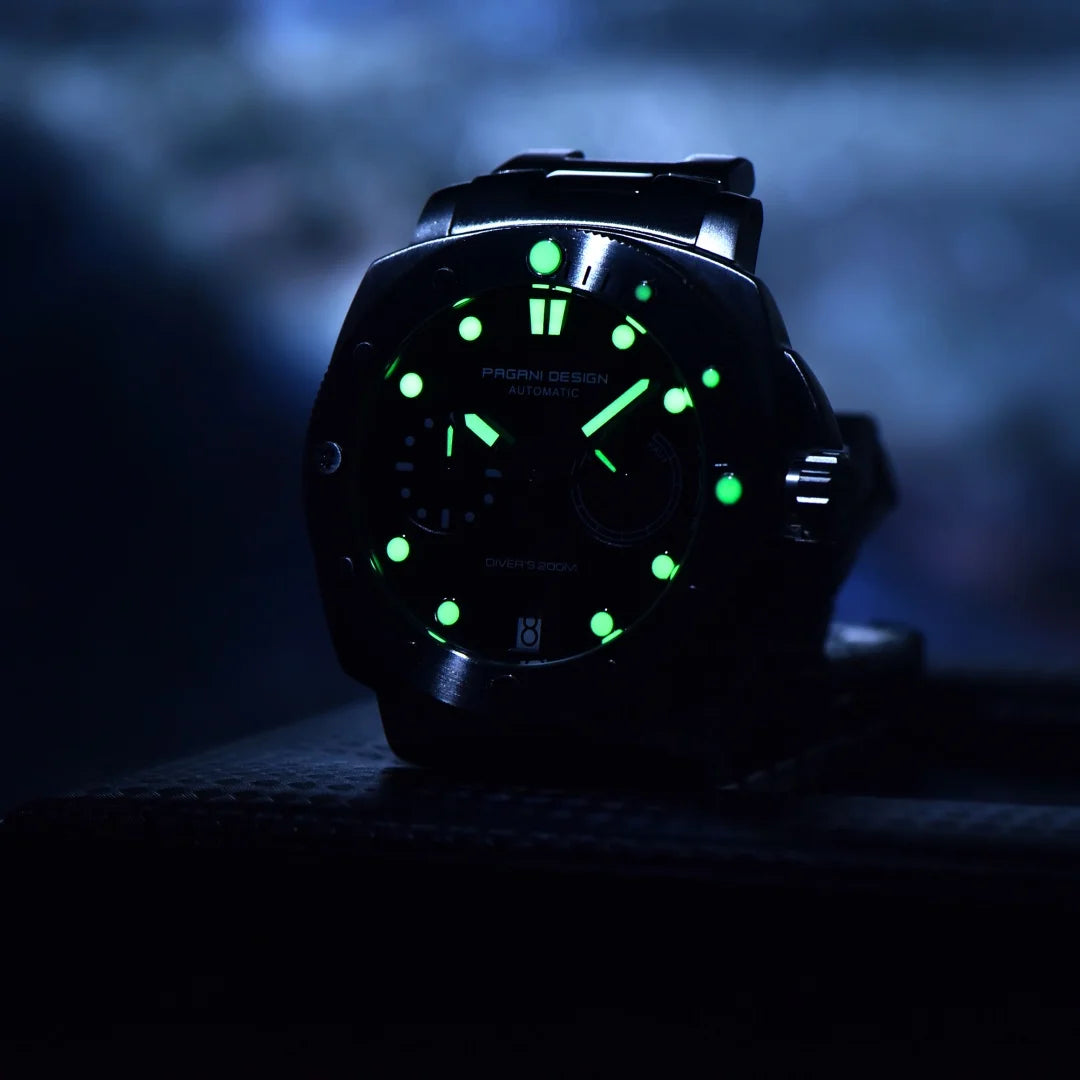 PAGANI DESIGN Men's Watches New Diver Automatic Mechanical Watch Sapphire Stainless Steel Sport 20 Bar Clock