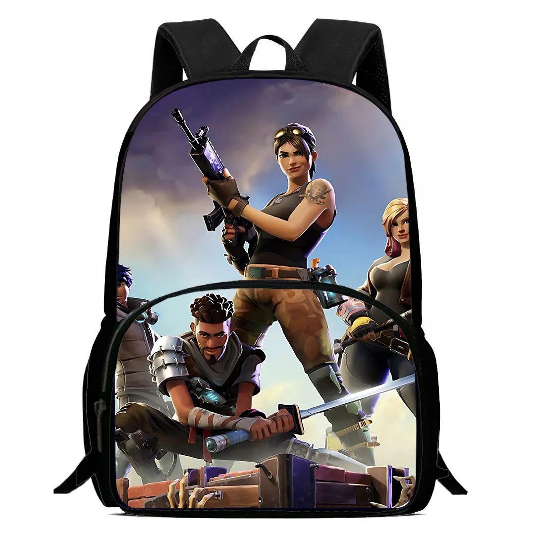 Mochilas Infantis Classic Game FortniteS para Rapazes e Raparigas, Presente de Aniversário para Estudantes, Mochilas Escolares de Grande Capacidade, Duráveis para Campismo