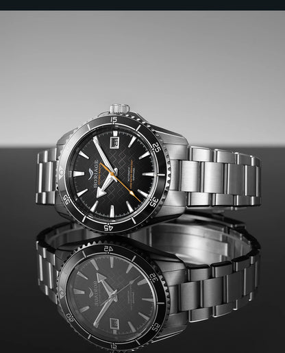 BORIAGE Fully automatic mechanical diving watch, 200m Water Resistance Miyuda 9015 movement men's watch