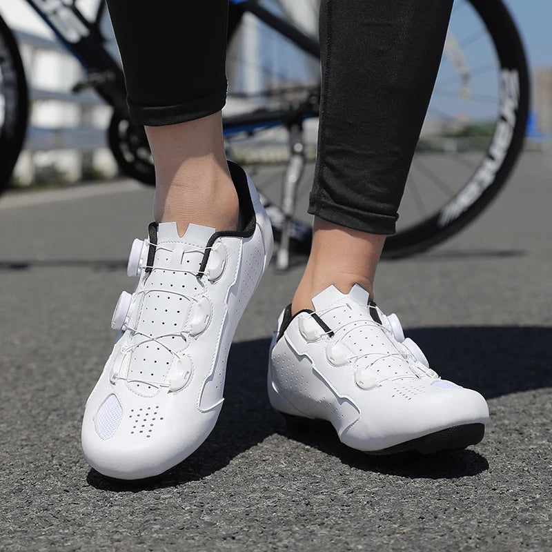 Pantofi de mountain bike pentru bărbați, pantofi de ciclism cu cataramă rapidă, compatibili cu pedalele cu sistem SPD, pentru interior și exterior, pantofi MTB pentru femei