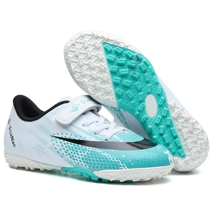 Personality Stylish and Comfortable Boys Girls Training Game Sneakers Indoor Outdoor Lawn Youth Student Soccer Shoes 25-35#