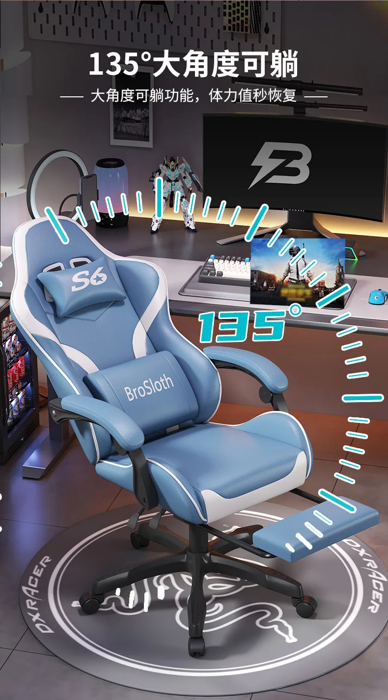 Esports Gaming Chair Ergonomic Office Chair with Adjustable Height, Swivel Computer Chair, Reclining Racing Chair for Home Office & Gaming Setup