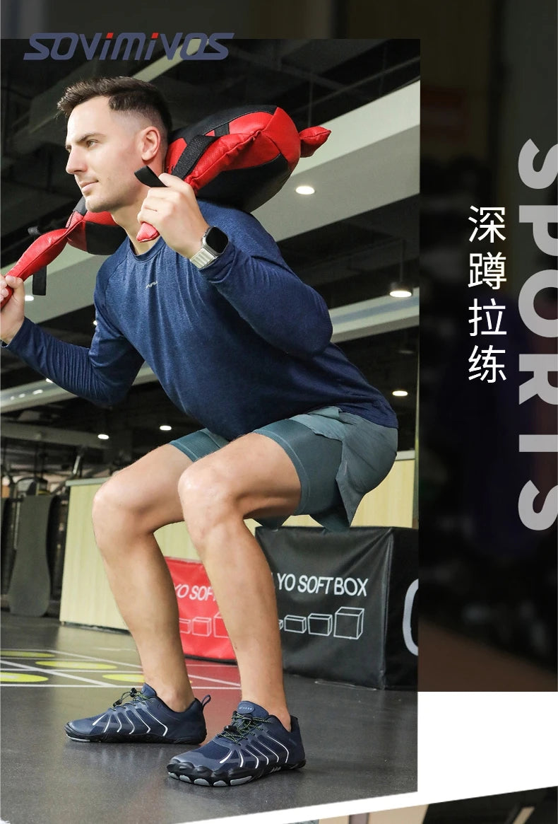 Men's Trail Running Shoes, Lightweight Athletic Zero Drop Barefoot Shoes Non Slip Outdoor Walking Minimalist Shoes for Women