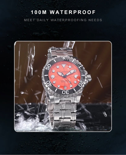 NEW 2026 CADISEN AQUA DIVER Brand Luxury Men Watches Automatic Watch Japan 8215 100M Waterproof Luminous Mechanical Wristwatch