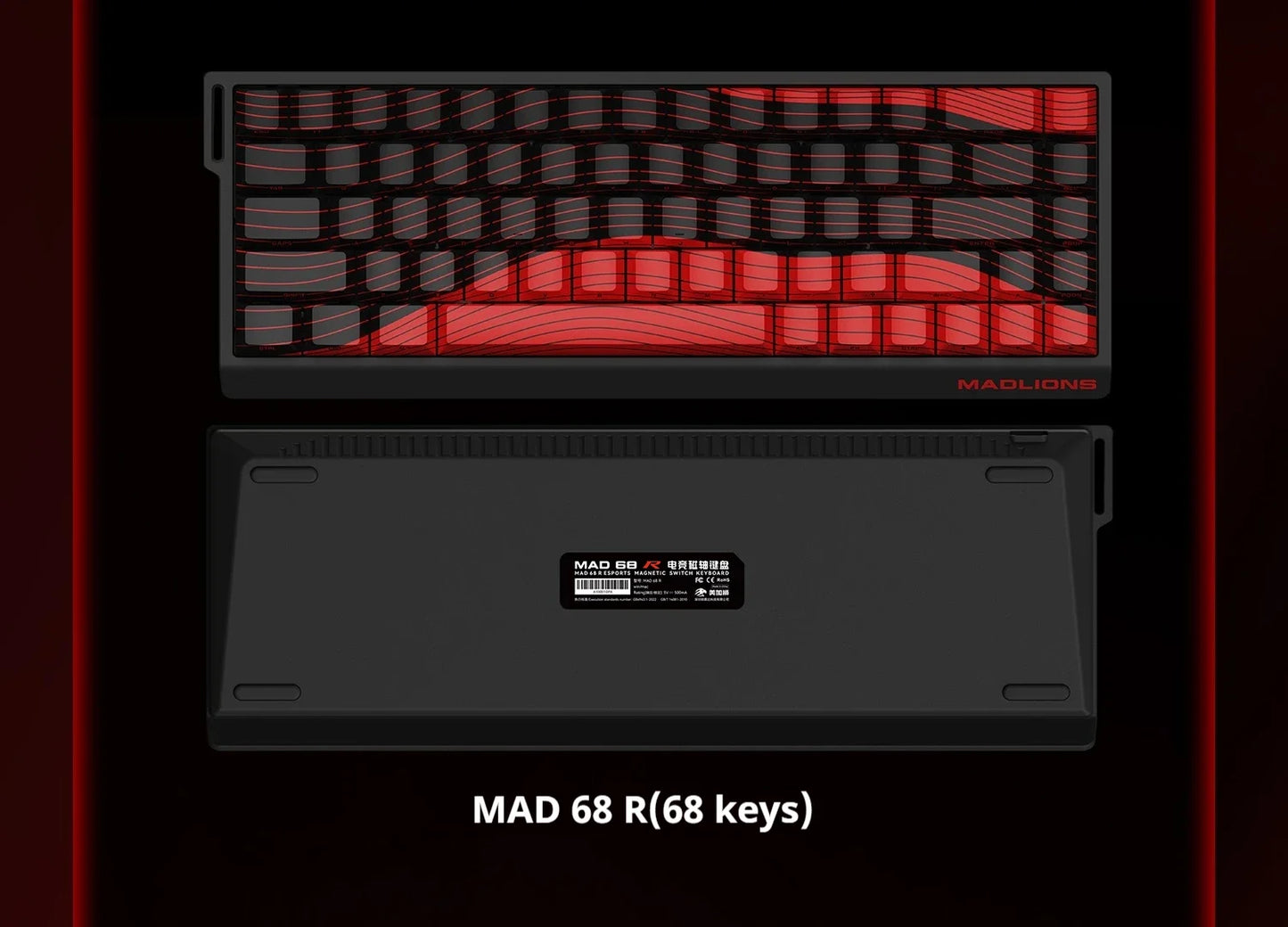 FGG MAD60 Tastiera da Gaming RGB ad Asse Magnetico, dedicata al gioco, Full Key Hot Swap, risposta rapida, tastiera gaming personalizzata entry-level