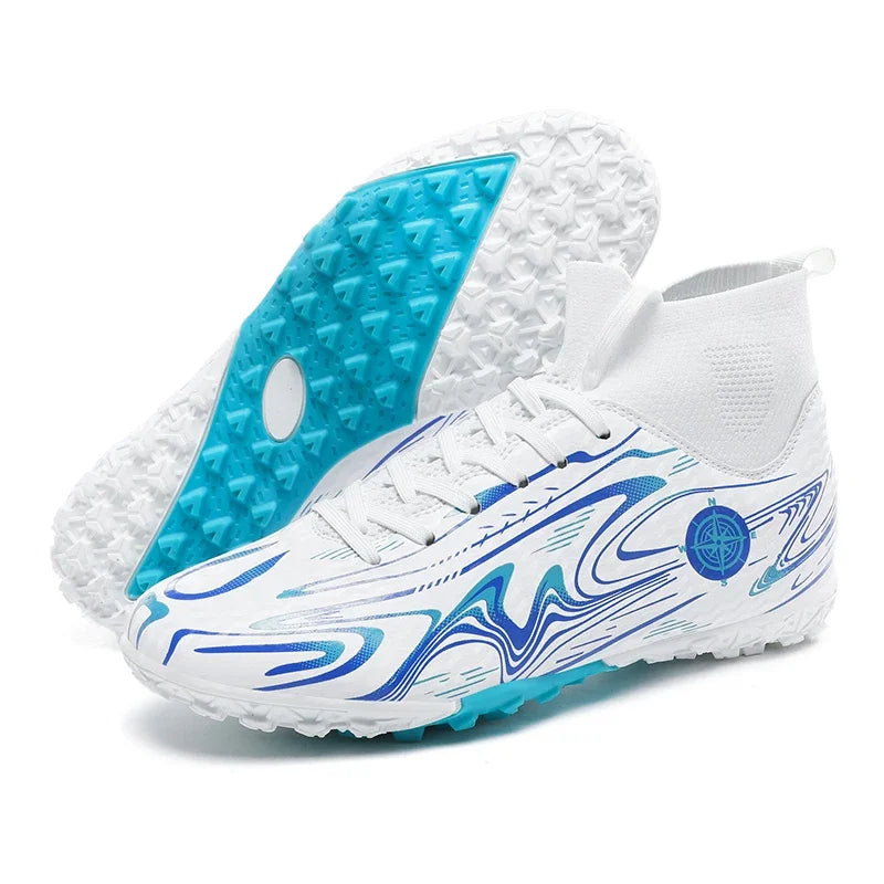 Crampons de Football pour hommes, chaussures d'entraînement sur gazon en salle, antidérapantes, TF/AG, bottes de terrain de Football confortables pour enfants