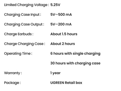 UGREEN ANC Semi-Open TWS Bluetooth 5.3 Earbuds – Adaptive Noise Cancelling LDAC Hi-Res Audio Wireless Earphones with Charging Case