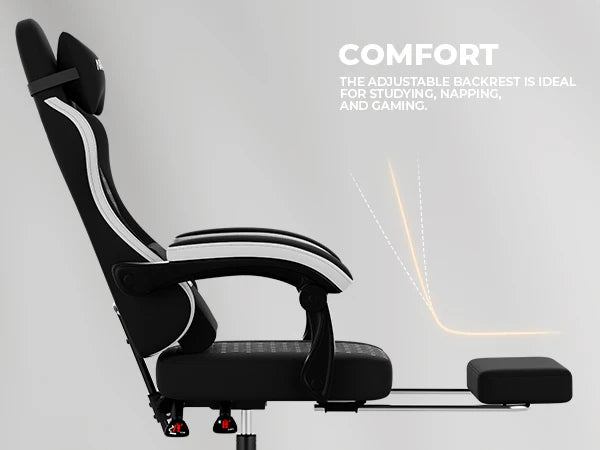 Gaming Chair High Back Ergonomic Computer Chair With Footrest Reclining Adult Comfortable Office Chair 