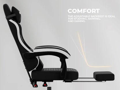 Gaming Chair High Back Ergonomic Computer Chair With Footrest Reclining Adult Comfortable Office Chair 