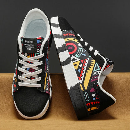YRZL skateboard shoes for men, canvas sneakers, casual breathable walking shoes, lightweight flat shoes, street trend sport shoe
