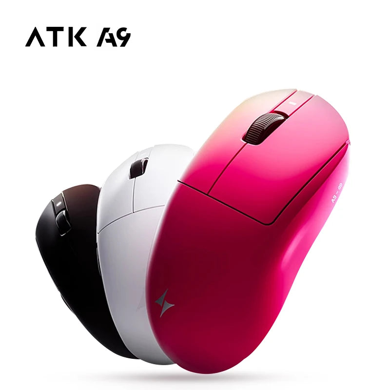 ATK Dragonfly A9 Ultra Wireless Gaming Mouse PAW3950, Tri-Mode 8K Gaming Mouse, Ultra-Lightweight Ergonomic Wireless Gaming Mouse for FPS & Esports