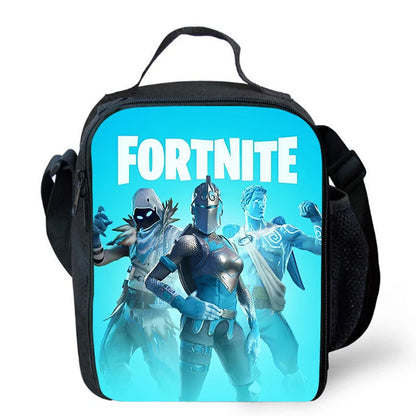 Cute Cartoon Lunch Bag Insulated Thermal Food Container Leakproof Reusable Fortnite Lunch Cooler Bag for Kids Student