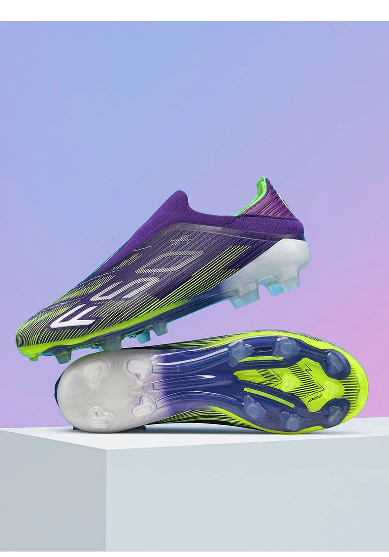 Nuove scarpe da calcio da uomo di alta qualità, tacchetti, scarpe da football, sneakers bestseller indoor per futsal, antiscivolo, da partita su erba, alte, outdoor