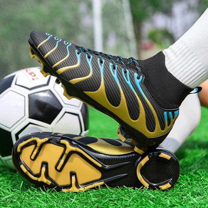 Herren-Fußballschuhe Sport FG/TF Outdoor-Fußballschuhe Training Jungen Wettkampf rutschfest mit langen Stollen Hallen-Futsal bequem