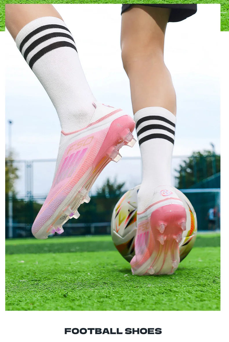 Men's Soccer Shoes Training Football Boots Indoor Sneakers TF Long Spikes Match Futsal Ultralight Breathable Cleats Drop Shipping