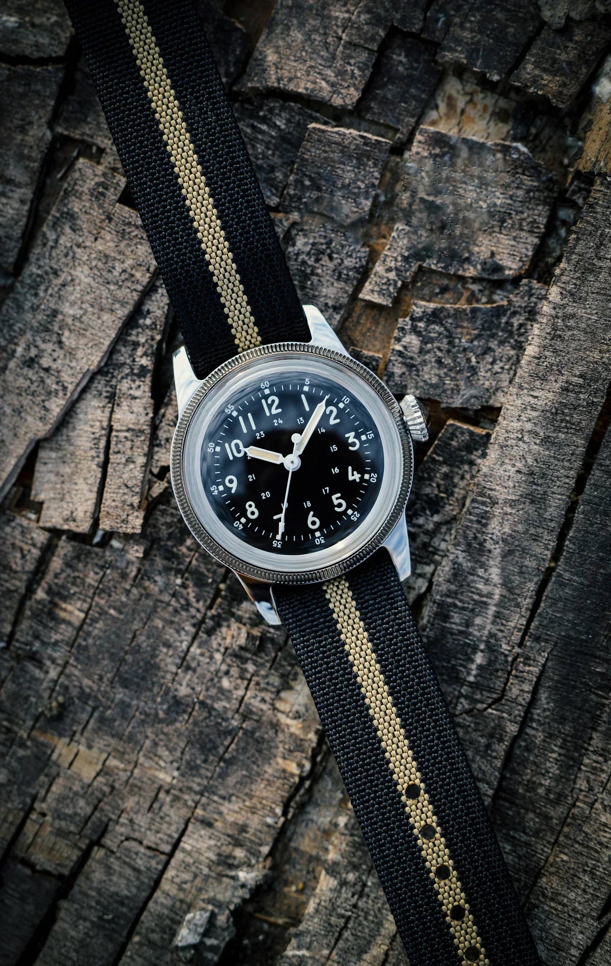 RDUNAE RA05 Vintage Military Watch 2035 Movement Quartz K1 Mineral Glass Crystal Stainless Steel Luminous Waterproof Men's Watches