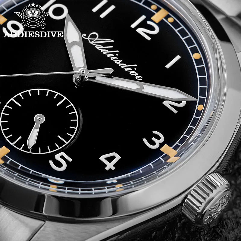 Orologio da uomo ADDIESDIVE 36mm al quarzo VH60, luminoso BGW9, vetro bombato, impermeabile 10Bar, in acciaio inossidabile