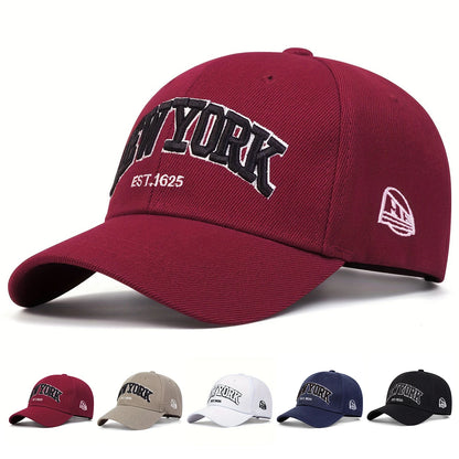 Unisex New York-baseballpetten met geborduurde letters, voor lente en herfst, verstelbare casual petten voor buiten, zonwerende petten, sport- en golfpetten