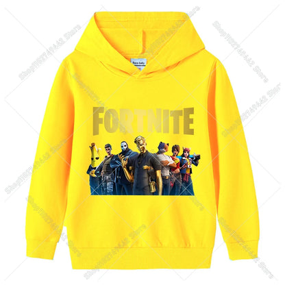 Fortnites Child Hoodies Autumn Hooded Sweatshirt for Boy Girl Thin Tracksuit Long Sleeve Pullover Tops Sportswear Kids Clothes