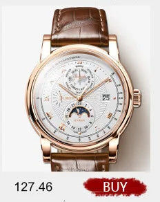 Luxury Brand Switzerland LOBINNI Perpetual Calendar Automatic Mechanical Men's Watches Sapphire Multi-function Clock L13019-8