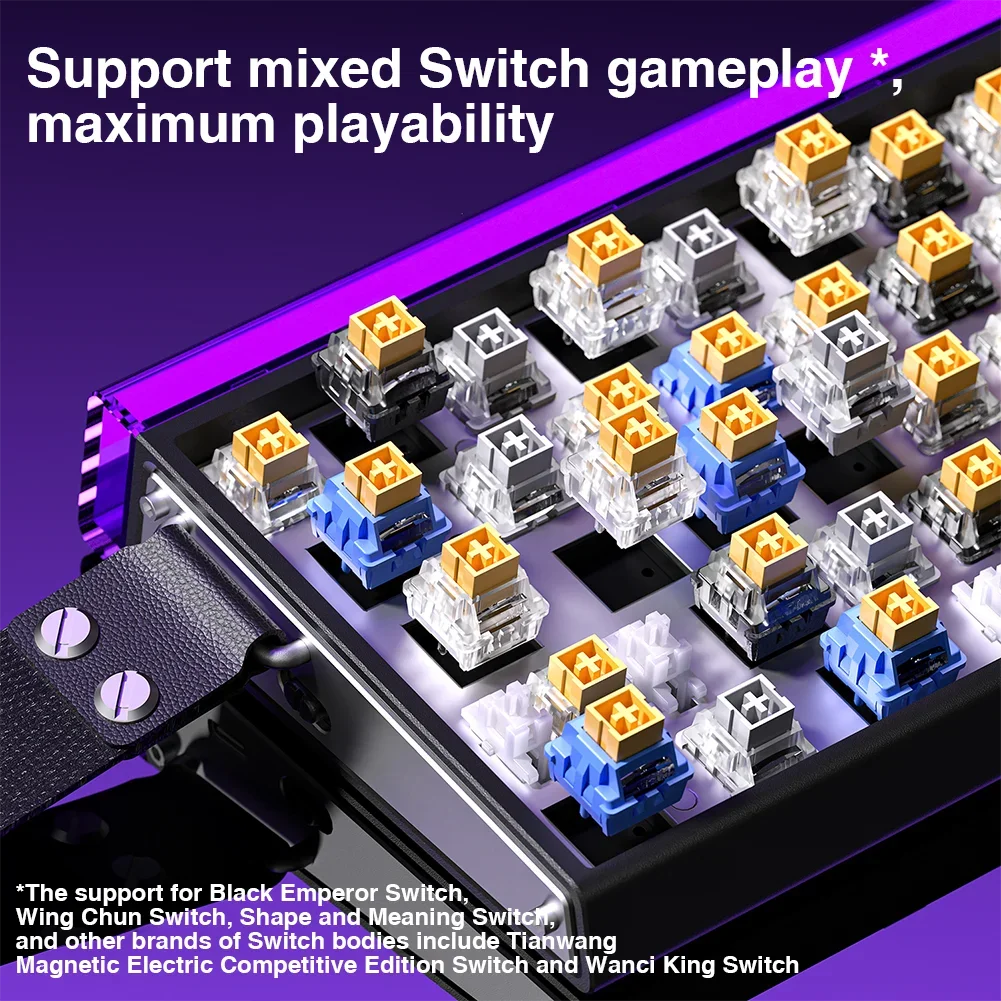 Tastiera AULA HERO 68HE con switch magnetici RGB, tastiera meccanica gaming Rapid Trigger, polling rate 8K, cablata, eSport personalizzata