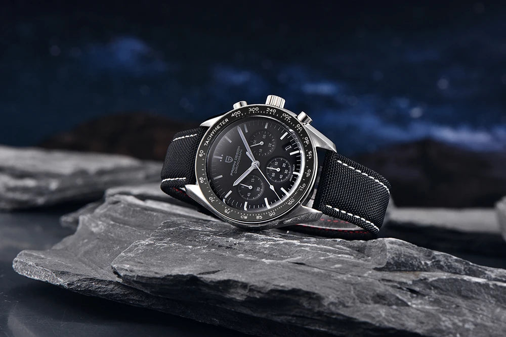 Ura PAGANI DESIGN Moon – luksuzni kvarčni kronograf za moške, športni stil, safirno steklo z antirefleksno obdelavo, svetleči zaslon