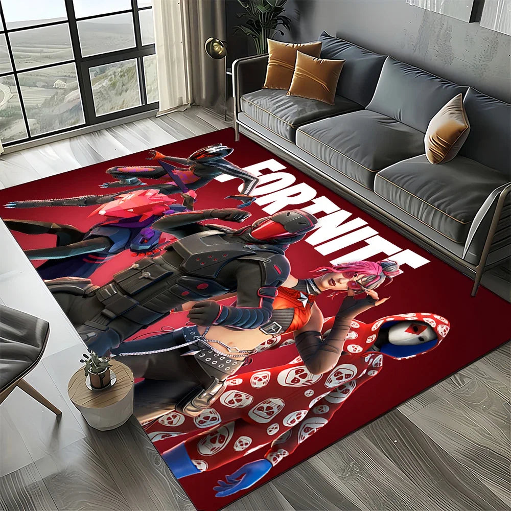 2025 Games 3D F-Fortnite Cartoon Carpet Rug for Living Room Bedroom Home Sofa Decoration,Kids play Area Rug Non-slip Floor Mat