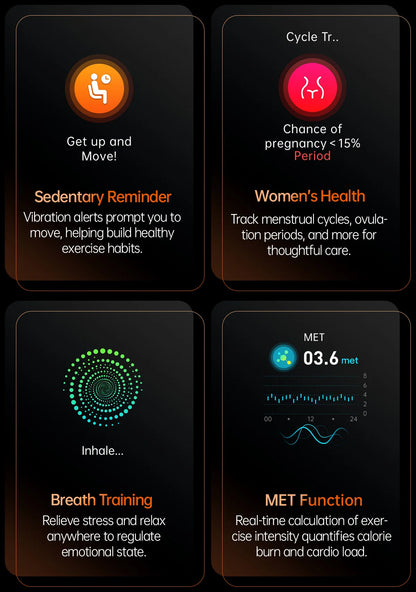2025 Health Smartwatch for Xiaomi & Huawei ECG + PPG, Blood Pressure, SpO2, Body Analysis, Bluetooth Calling & NFC