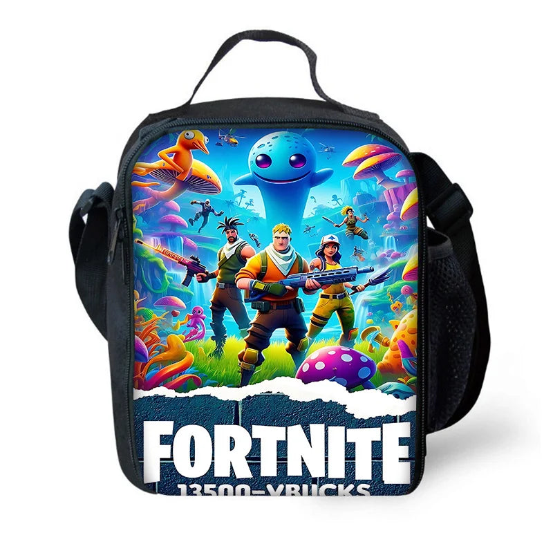 New Game FortniteS Child Insulated Large Capacity Bag for Boy and Girl Student Outdoor Picnic Reusable Thermal Cooler Lunch Box