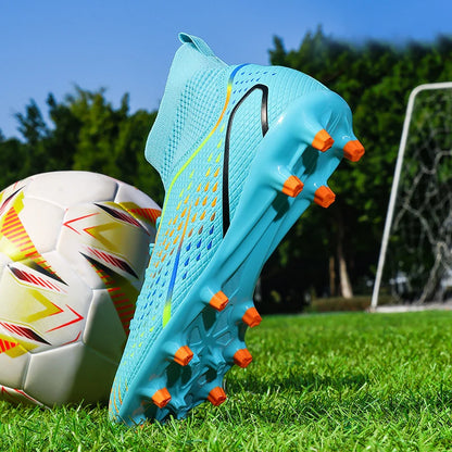 Chaussures de football FG/TF pour homme, bottes de football d'entraînement en plein air, baskets pour femme, chaussures de sport ultralégères antidérapantes, crampons de football pour terrain synthétique, grande taille