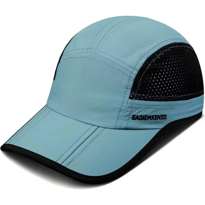 GADIEMKENSD Quick-Drying Foldable Portable Baseball Caps For Men Summer Sea Wave Embroidery Unisex Sport Sun Hats Snapback Cap